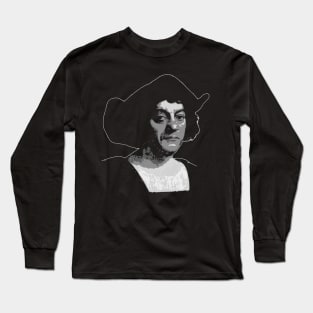 Christopher Columbus Black and White Long Sleeve T-Shirt